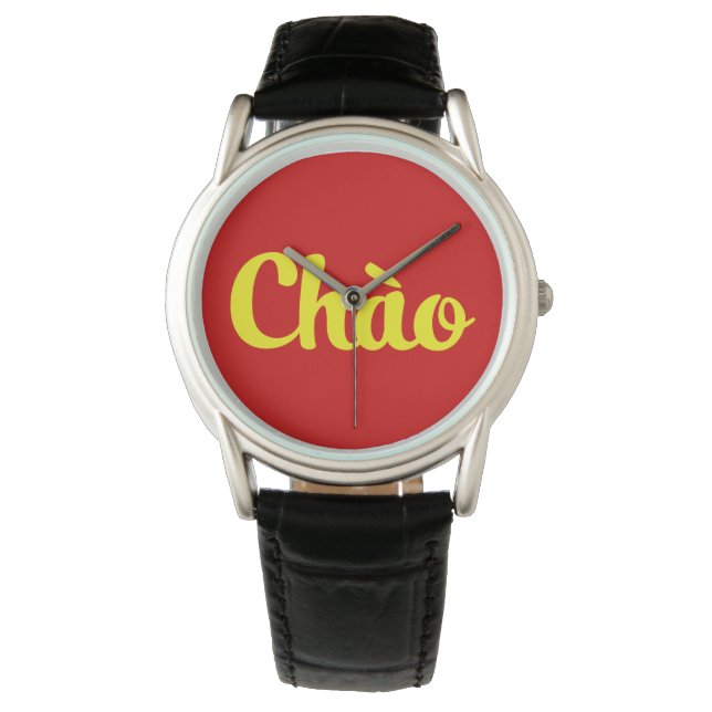 Chào / Hallo ~ Vietnam / Vietnamees / Tiapng Vioot Horloge (Voorkant)