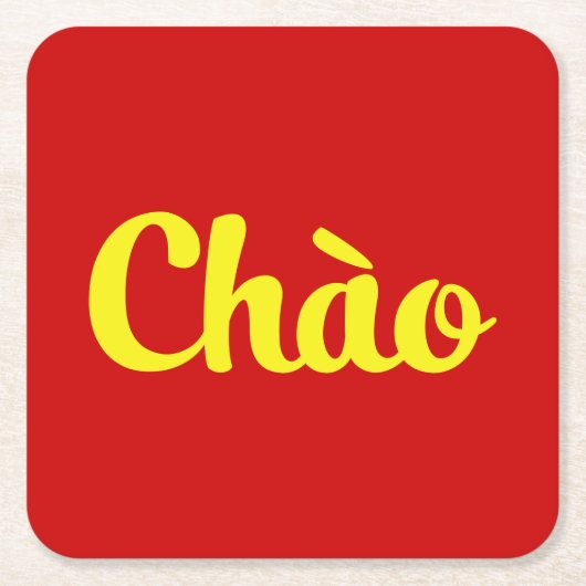 Chào / Hallo ~ Vietnam / Vietnamees / Tiapng Vioot Kartonnen Onderzetters (Voorkant)