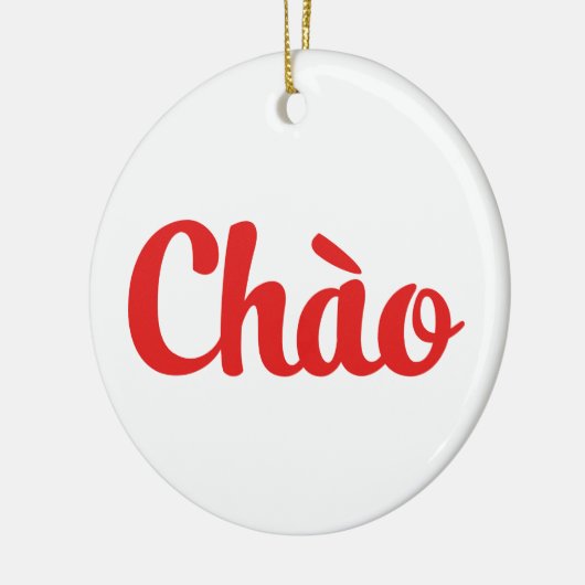 Chào / Hallo ~ Vietnam / Vietnamees / Tiapng Vioot Keramisch Ornament (Links)