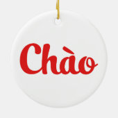 Chào / Hallo ~ Vietnam / Vietnamees / Tiapng Vioot Keramisch Ornament (Achterkant)