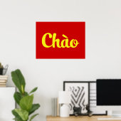 Chào / Hallo ~ Vietnam / Vietnamees / Tiapng Vioot Poster (Thuiskantoor)