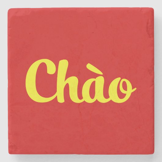 Chào / Hallo ~ Vietnam / Vietnamees / Tiapng Vioot Stenen Onderzetter (Voorkant)