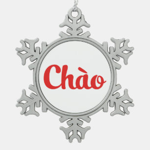 Chào / Hallo ~ Vietnam / Vietnamees / Tiapng Vioot Tin Sneeuwvlok Ornament