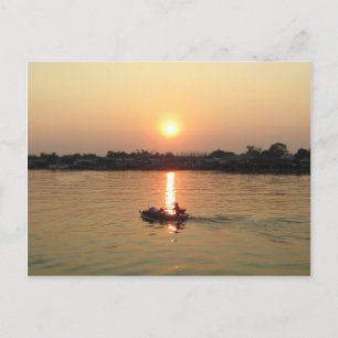 Chao Phraya Sunset ... Ayutthaya, Thailand Briefkaart