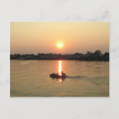 Chao Phraya Sunset ... Ayutthaya, Thailand Briefkaart (Voorkant)