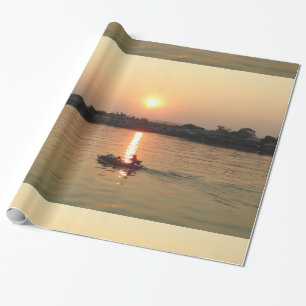 Chao Phraya Sunset ... Ayutthaya, Thailand Cadeaupapier