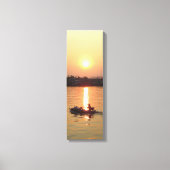 Chao Phraya Sunset ... Ayutthaya, Thailand Canvas Afdruk (Voorkant)
