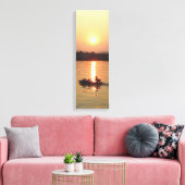 Chao Phraya Sunset ... Ayutthaya, Thailand Canvas Afdruk (Insitu (Woonkamer))