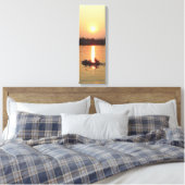 Chao Phraya Sunset ... Ayutthaya, Thailand Canvas Afdruk (Insitu (Slaapkamer))