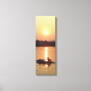 Chao Phraya Sunset ... Ayutthaya, Thailand Canvas Afdruk