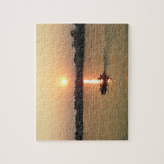 Chao Phraya Sunset ... Ayutthaya, Thailand Legpuzzel (Verticaal)