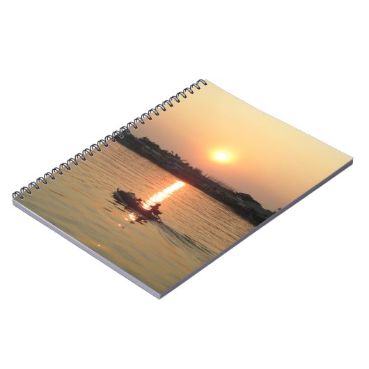 Chao Phraya Sunset ... Ayutthaya, Thailand Notitieboek (Linkerzijde)