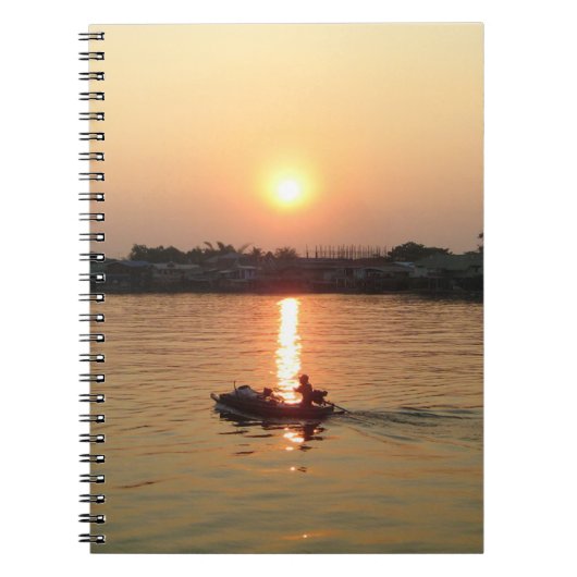 Chao Phraya Sunset ... Ayutthaya, Thailand Notitieboek (Voorkant)
