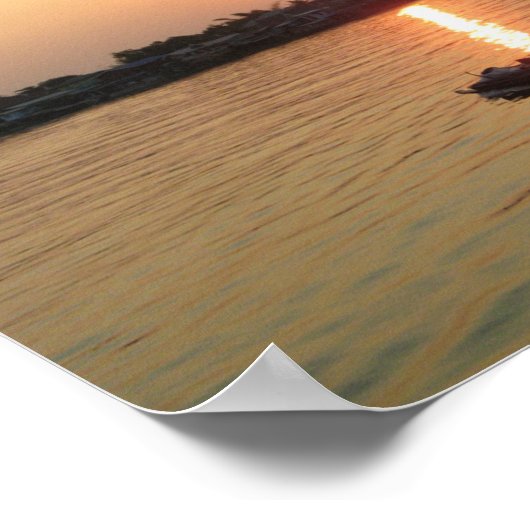 Chao Phraya Sunset ... Ayutthaya, Thailand Poster (Hoek)