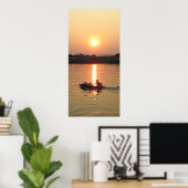 Chao Phraya Sunset ... Ayutthaya, Thailand Poster (Thuiskantoor)