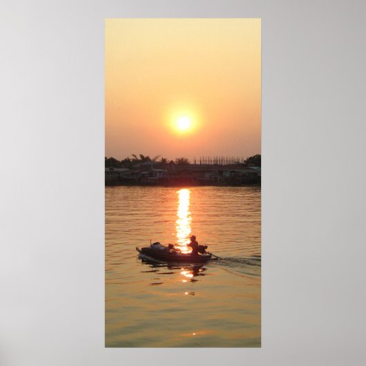 Chao Phraya Sunset ... Ayutthaya, Thailand Poster (Voorkant)