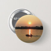 Chao Phraya Sunset ... Ayutthaya, Thailand Ronde Button 5,7 Cm (Voorkant /achterkant)