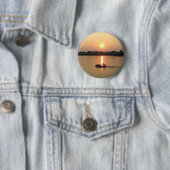 Chao Phraya Sunset ... Ayutthaya, Thailand Ronde Button 5,7 Cm (In situ)