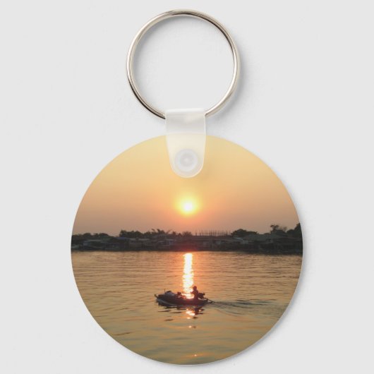 Chao Phraya Sunset ... Ayutthaya, Thailand Sleutelhanger (Voorkant)