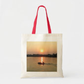 Chao Phraya Sunset ... Ayutthaya, Thailand Tote Bag (Voorkant)