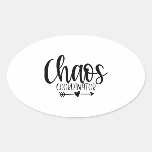 chaocoördinator ovale sticker (Voorkant)