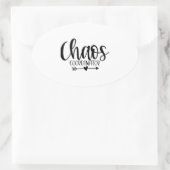 chaocoördinator ovale sticker (Tas)