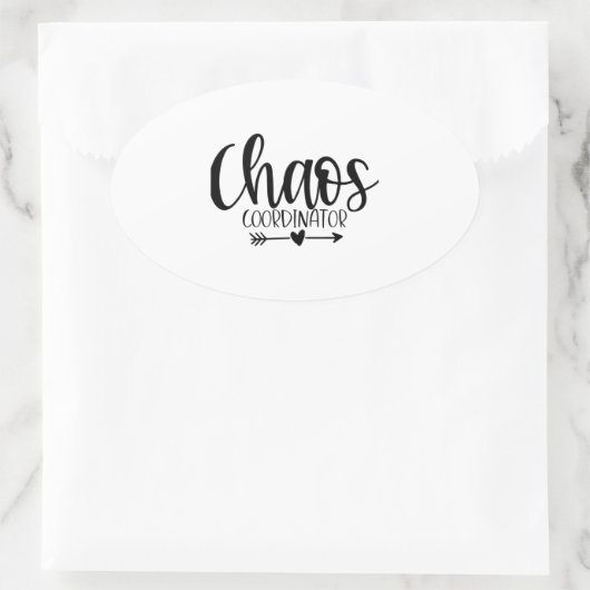 chaocoördinator ovale sticker (Tas)