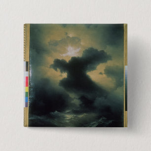 Chaos, 1841 vierkante button 5,1 cm
