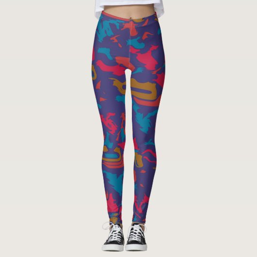 Chaos abstract ontwerp leggings (Voorkant)