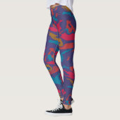 Chaos abstract ontwerp leggings (Links)