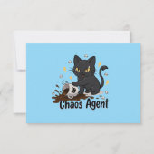 Chaos Agent Zwarte Kat Bedankkaart (Voorkant)