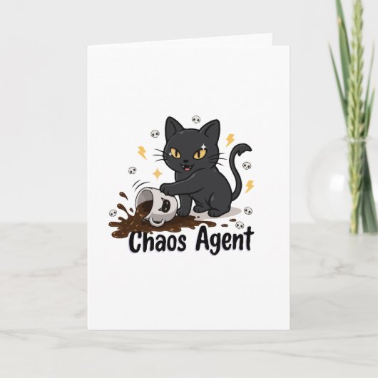 Chaos Agent Zwarte Kat Kaart (Voorkant)