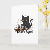 Chaos Agent Zwarte Kat Kaart (Gele Bloem)