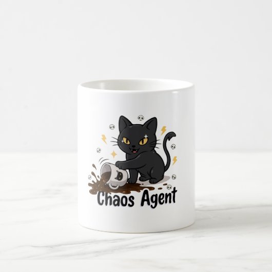 Chaos Agent Zwarte Kat Koffiemok (Center)