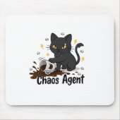 Chaos Agent Zwarte Kat Muismat (Voorkant)