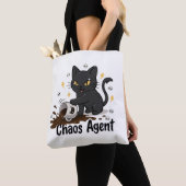 Chaos Agent Zwarte Kat Tote Bag (Dichtbij)