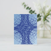 chaos blauwe abstracte kunst briefkaart (Staand voorkant)