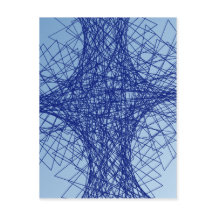 chaos blauwe abstracte kunst