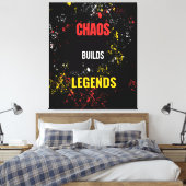 Chaos bouwt legendes op canvas afdruk (Insitu (Slaapkamer))
