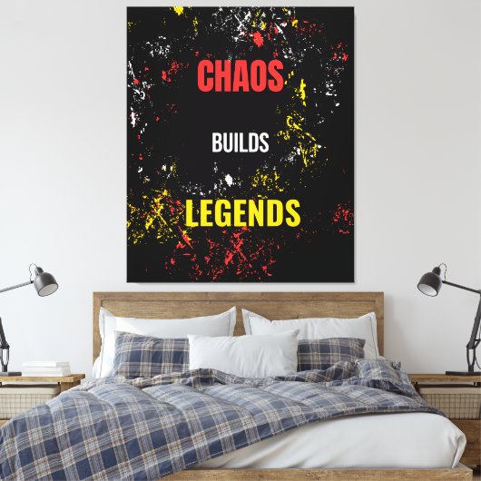 Chaos bouwt legendes op canvas afdruk (Insitu (Slaapkamer))