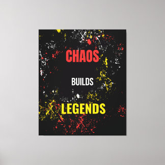 Chaos bouwt legendes op canvas afdruk