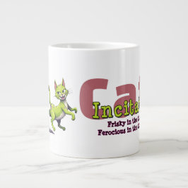 Chaos Cat 20oz Mug – Incitata: Frisky in Sheets Grote Koffiekop