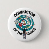 Chaos Conductor Button - Zwart (Voorkant)