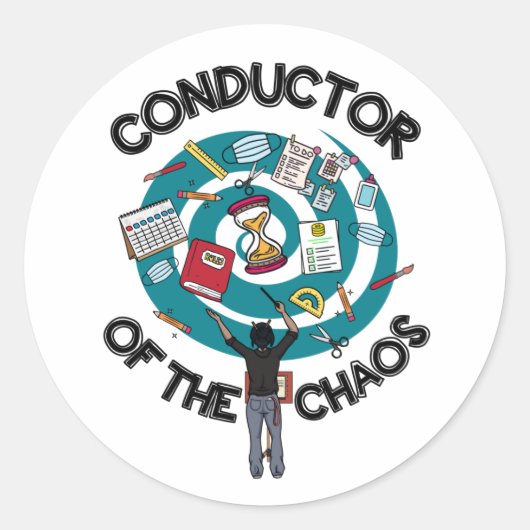 Chaos Conductor White Sticker (Voorkant)