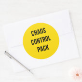Chaos Control Pack™ – Vetgedrukte ronde Sticker vo (Envelop)