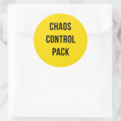 Chaos Control Pack™ – Vetgedrukte ronde Sticker vo (Tas)