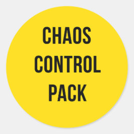 Chaos Control Pack™ – Vetgedrukte ronde Sticker vo
