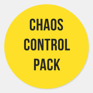 Chaos Control Pack™ – Vetgedrukte ronde Sticker vo