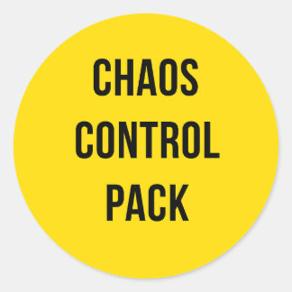 Chaos Control Pack™ – Vetgedrukte ronde Sticker vo