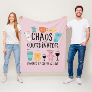 Chaos Coordinator - Aangedreven door koffie en lie Fleece Deken